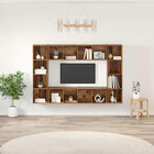 Tv-meubelset 4 stuks 142,5 cm bewerkt hout bruin