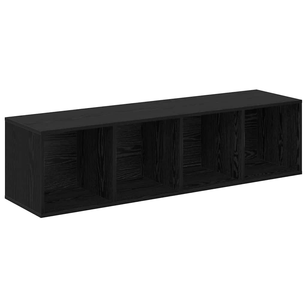 Tv-meubelset 4 pcs Zwart 37 x 37 x 142.5 cm Bewerkt hout