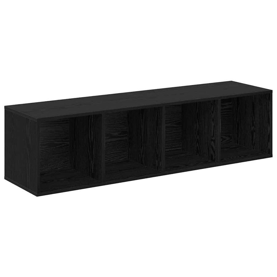 Tv-meubelset 4 pcs Zwart 37 x 37 x 142.5 cm Bewerkt hout