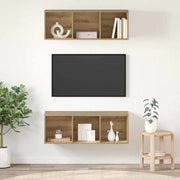 Tv-meubel 2 stuks Artisan Eiken 37x37x107 cm