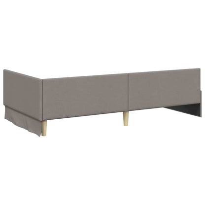 Hoekbedframe met hoofdeinde Taupe 80 cm x 200 cm Fluweel