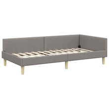 Hoek Bed Frame Taupe 80 x 200 cm Stof en Geengineerd Hout