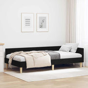 Bedframe hoek 90x200 cm zwart stof