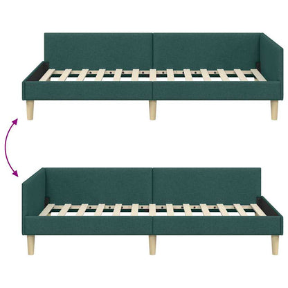 Hoek Bed Frame Anders met hoofdeinde Donkergroen 100 x 200 cm