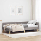 Corner Bed Frame with Headboard Taupe 100 x 200 cm Fabric