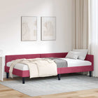 Hoekbedframe 90x190 cm wijnrood velvet engineered hout