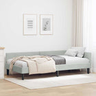 Hoekbedframe 100x200 cm lichtgrijs velvet