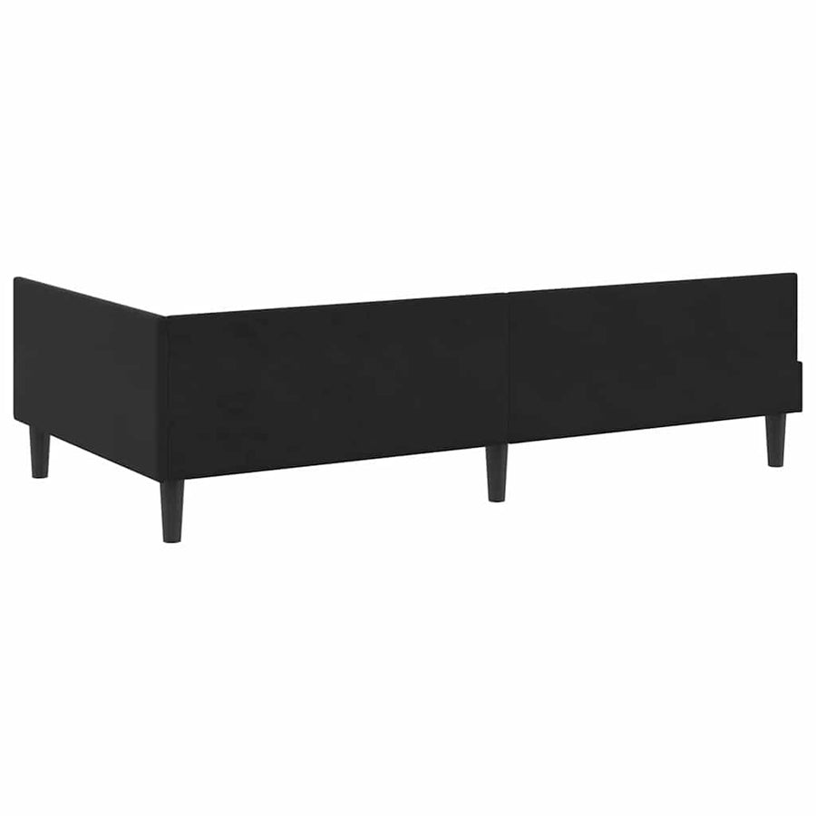 Hoekbedframe Zwart 100 x 200 cm Velvet en Engineered hout