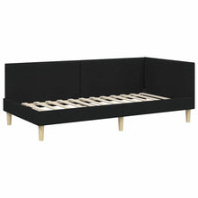 Hoekbedframe Zwart 80 x 200 cm Stof en Geïmproviseerd hout