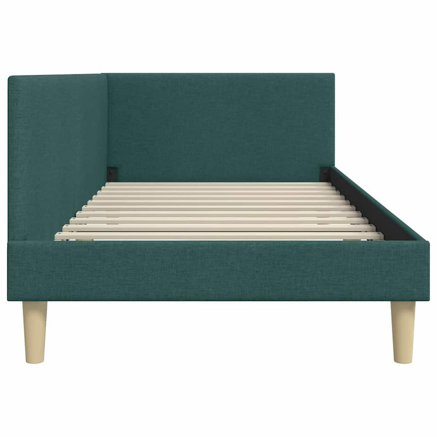 Hoekbedframe Anders met hoofdeinde Donkergroen 80 x 200 cm