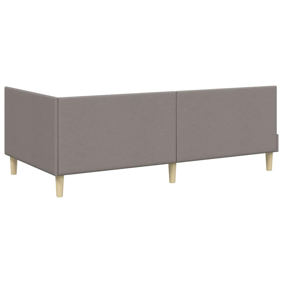 Hoekbedframe Taupe 80 x 200 cm Stof en Geïmproviseerd hout