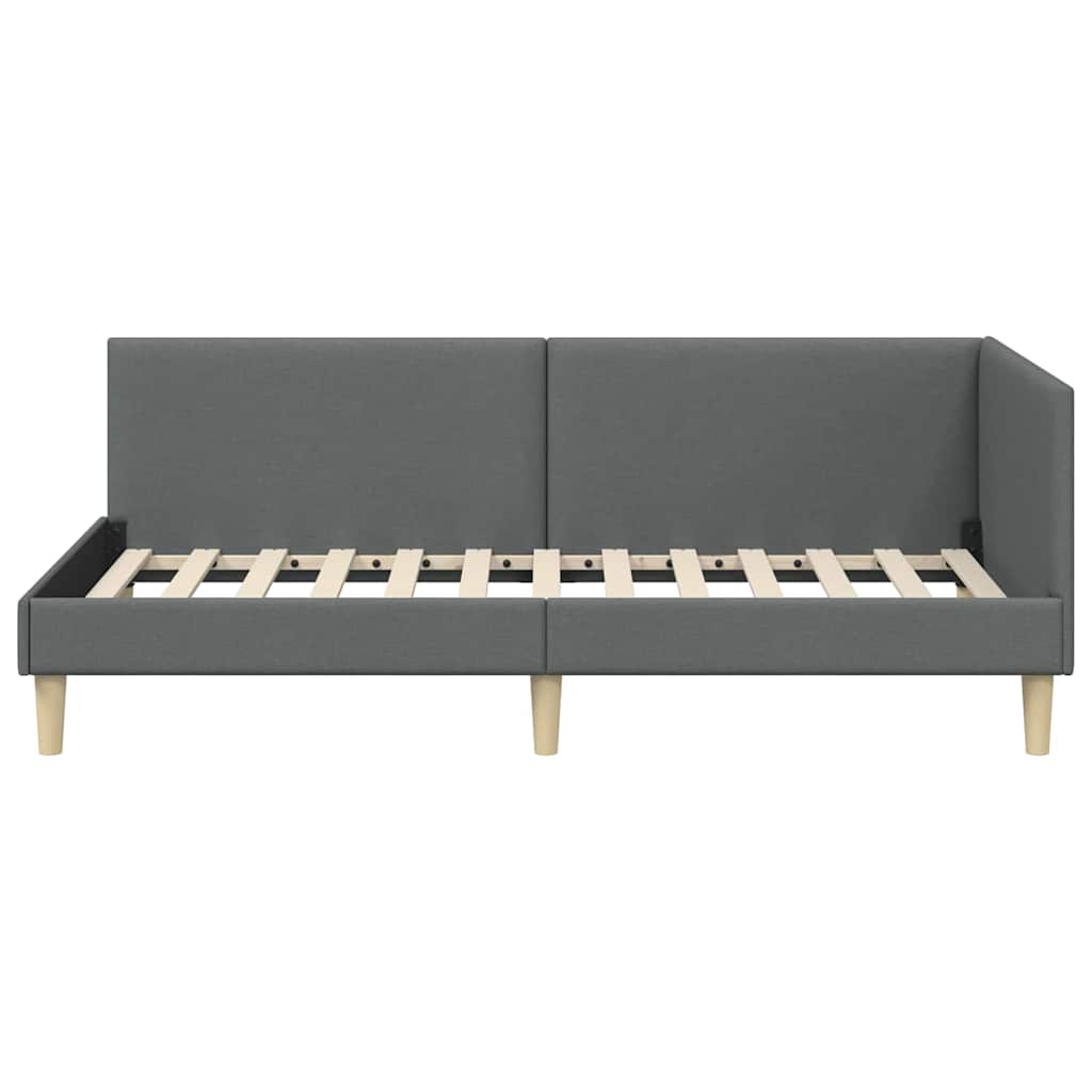 Hoekbedframe Anders met hoofdeinde Donkergrijs 90 x 200 cm