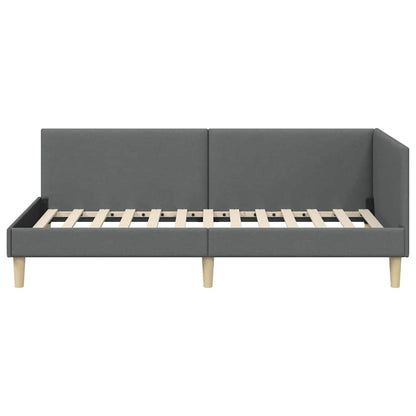 Hoekbedframe Anders met hoofdeinde Donkergrijs 90 x 200 cm
