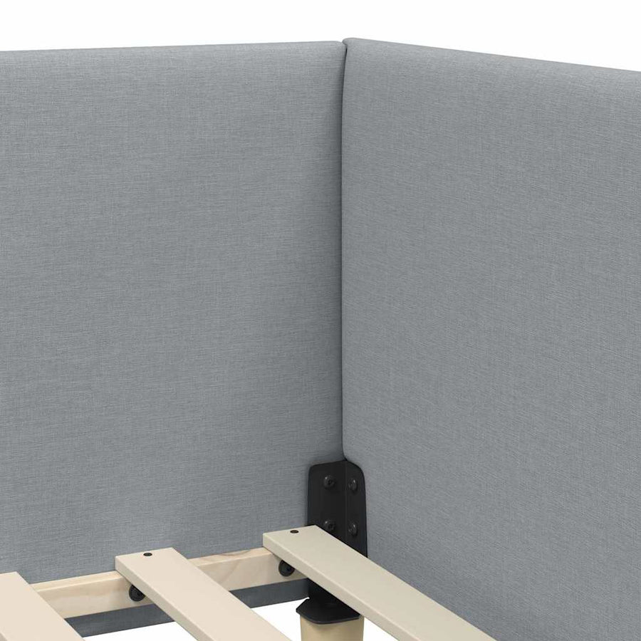 Hoekbedframe Anders met hoofdeinde Lichtgrijs 100 x 200 cm