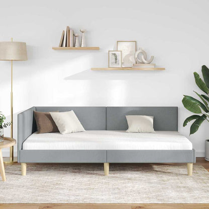 Hoekbedframe Anders met hoofdeinde Lichtgrijs 100 x 200 cm