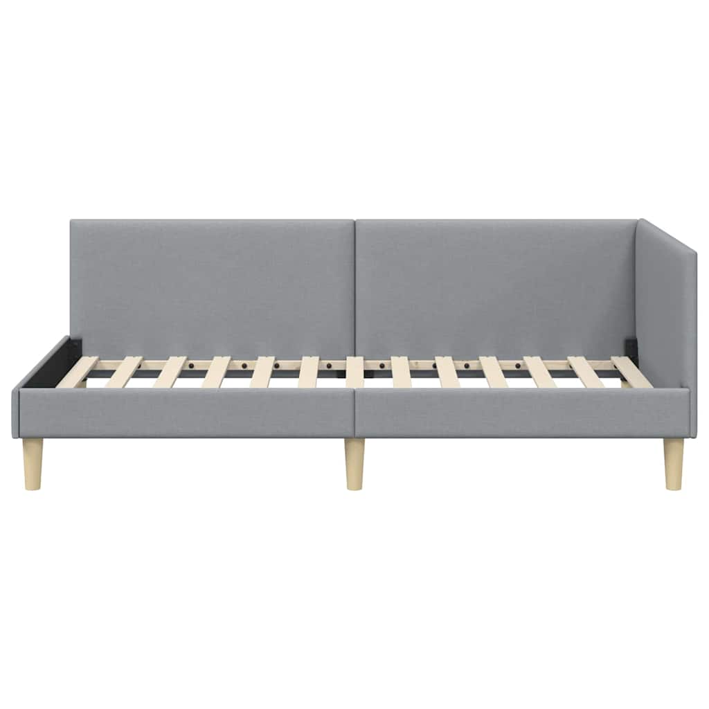 Hoekbedframe Anders met hoofdeinde Lichtgrijs 100 x 200 cm