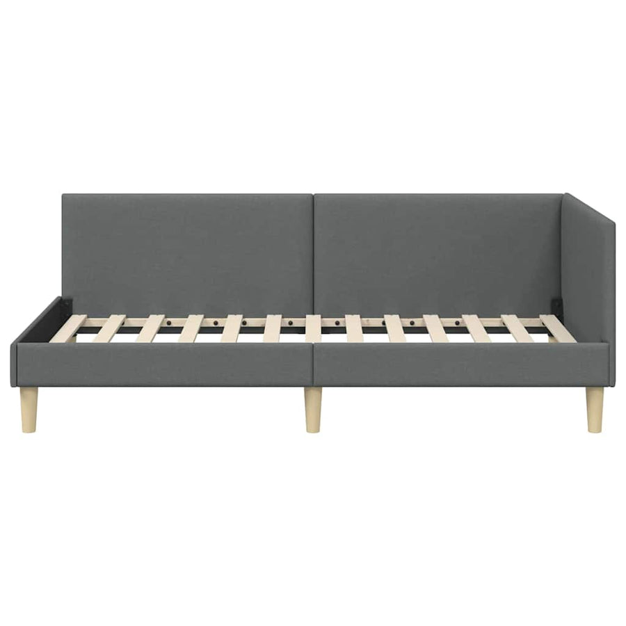 Hoekbedframe Anders met hoofdeinde Donkergrijs 100 x 200 cm