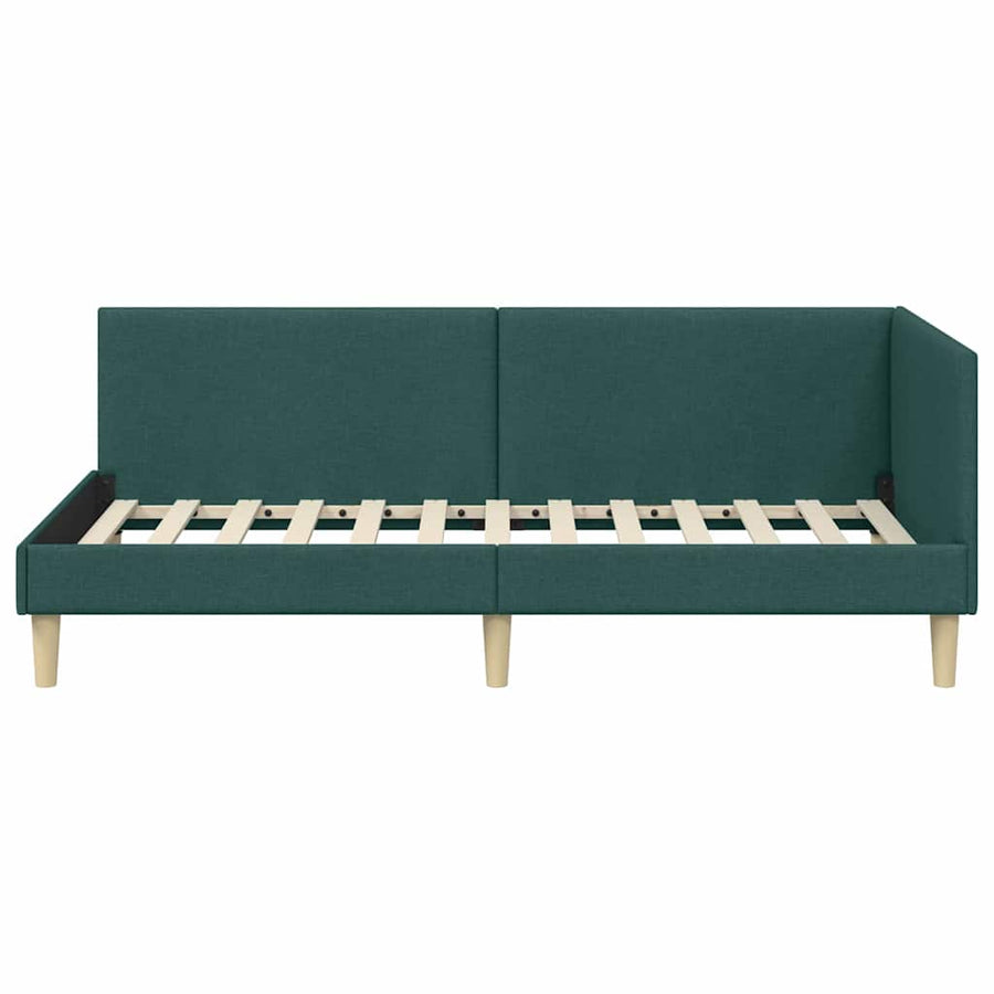 Hoekbedframe Anders met hoofdeinde Donkergroen 100 x 200 cm