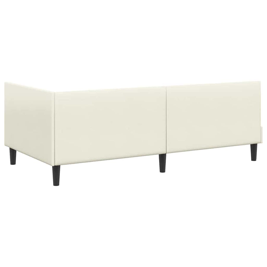 Hoekbedframe Crème 80 cm x 200 cm Polyester en multiplex