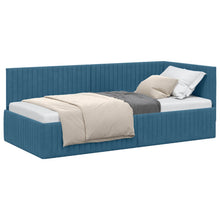 Hoekbedframe Met Hoofdeinde 90 Cm X 190 Cm Fluweel 90 x 190 cm