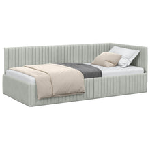 Hoekbedframe Met Hoofdeinde 100 Cm X 200 Cm Fluweel 100 x 200 cm
