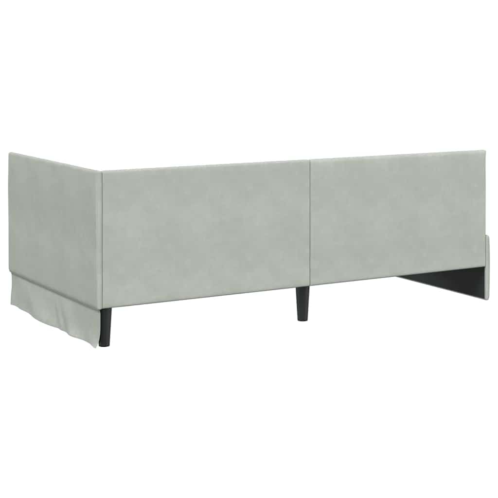 Hoekbedframe Met Hoofdeinde 100 Cm X 200 Cm Fluweel 100 x 200 cm