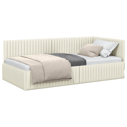 Hoekbedframe Met Hoofdeinde 100 Cm X 200 Cm Fluweel 100 x 200 cm