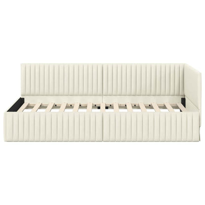Hoekbedframe Met Hoofdeinde 100 Cm X 200 Cm Fluweel 100 x 200 cm