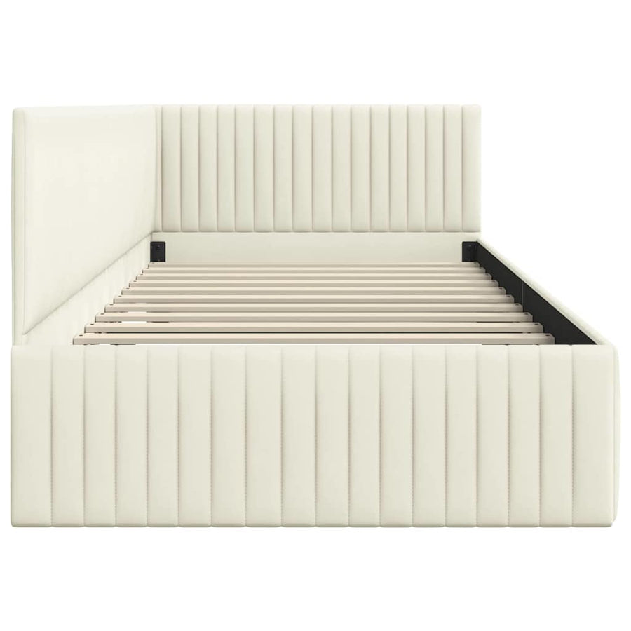 Hoekbedframe Met Hoofdeinde 100 Cm X 200 Cm Fluweel 100 x 200 cm