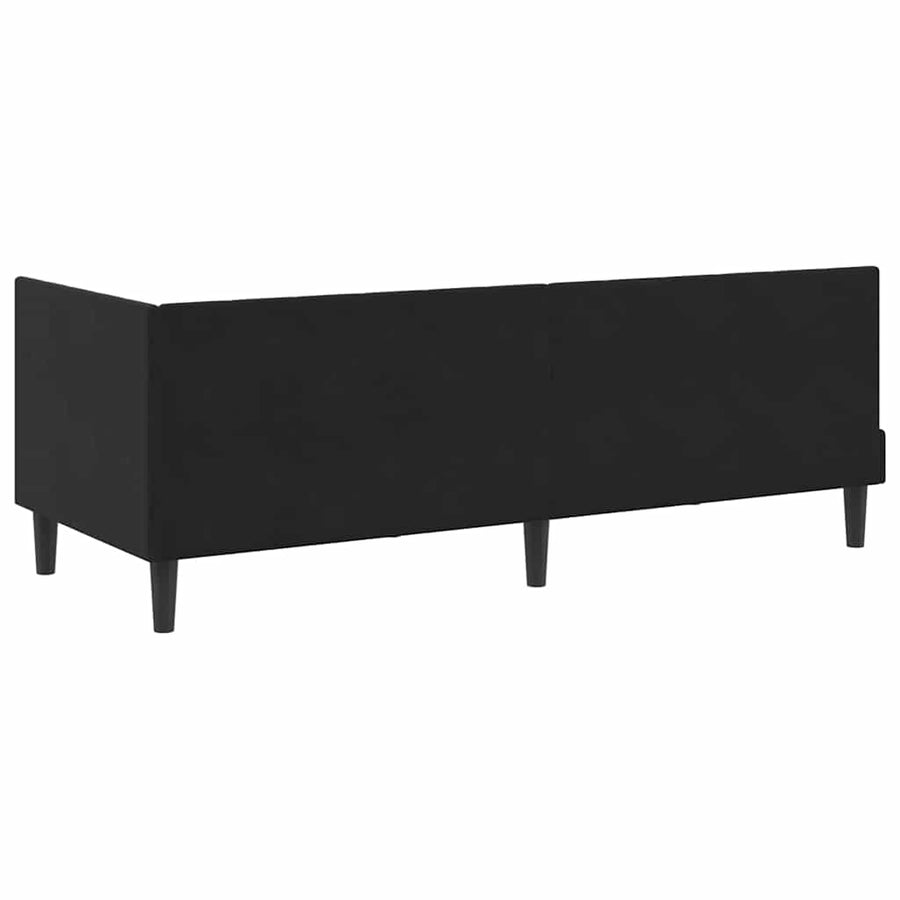 Hoekbedframe met hoofdeinde Zwart 80 cm x 200 cm Fluweel