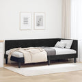Hoekbedframe 90x190 cm zwart fluweel