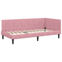 Hoekbedframe Met Hoofdeinde 90 Cm X 200 Cm Fluweel 90 x 200 cm