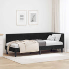 Hoekbedframe 80x200 cm zwart fluweel