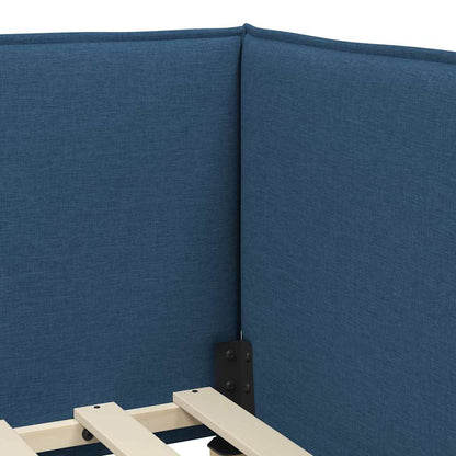 Hoekbedframe met hoofdeinde Blauw 80 x 200 cm Fluweel