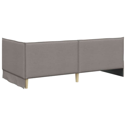 Hoekbedframe met hoofdeinde Taupe 90 x 190 cm Stof