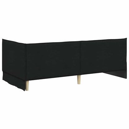Hoekbedframe met hoofdeinde Zwart 90 x 200 cm Fluweel