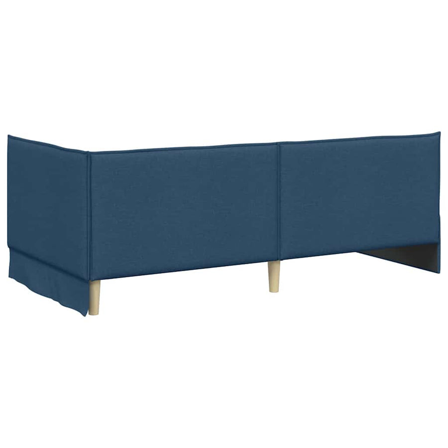 Hoekbedframe met hoofdeinde Blauw 100 x 200 cm Stof