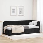 Corner Bed Frame with Headboard Black 80 x 200 cm Velvet