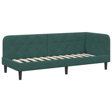 Hoekbedframe met hoofdeinde Donkergroen 80 x 200 cm Fluweel