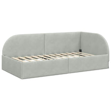 Hoekbedframe met hoofdeinde Lichtgrijs 80 cm x 200 cm Stof