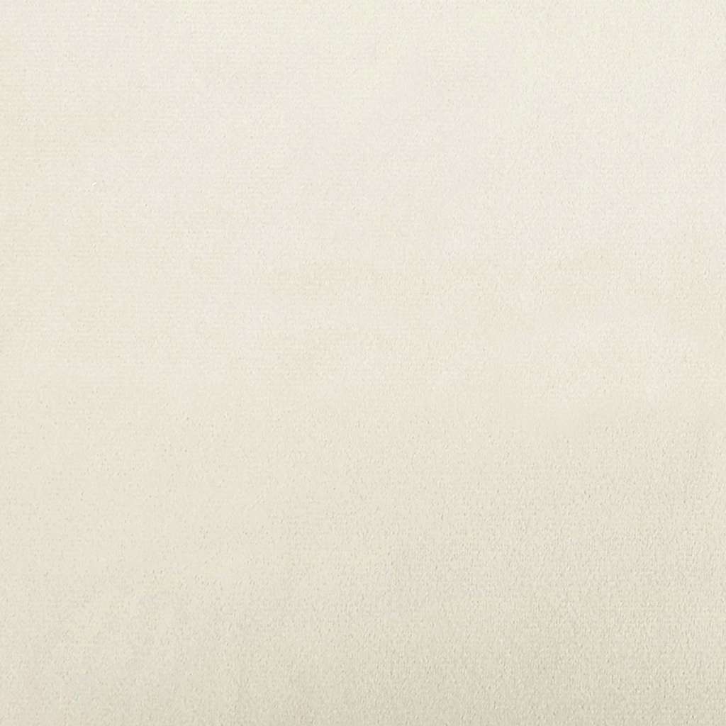 Hoekbedframe Crème 80 x 200 cm Fluweel