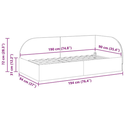Hoekbedframe met hoofdeinde Donkergroen 90 x 190 cm Fluweel