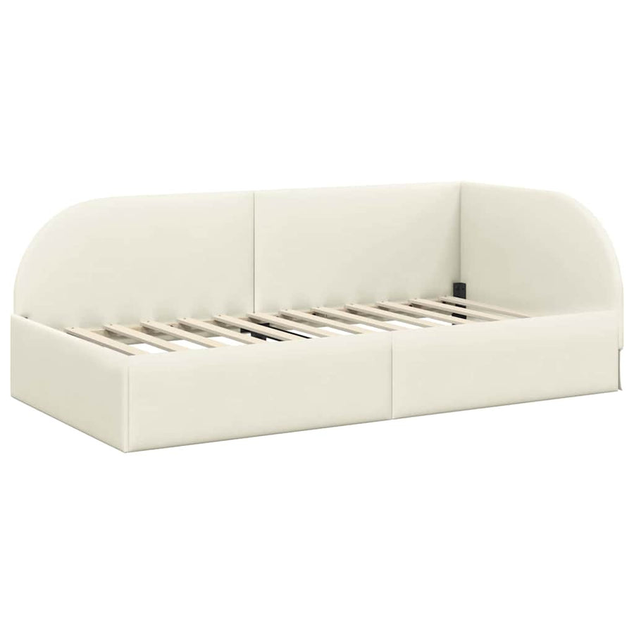 Hoekbedframe Met Hoofdeinde 90 Cm X 200 Cm Fluweel 90 x 200 cm