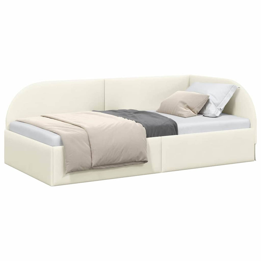 Hoekbedframe Met Hoofdeinde 90 Cm X 200 Cm Fluweel 90 x 200 cm