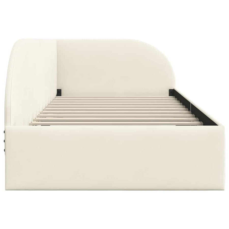 Hoekbedframe Met Hoofdeinde 90 Cm X 200 Cm Fluweel 90 x 200 cm