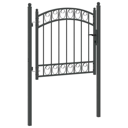Hekpoort met slot Grijs 100 x 100 cm Poedergecoat staal