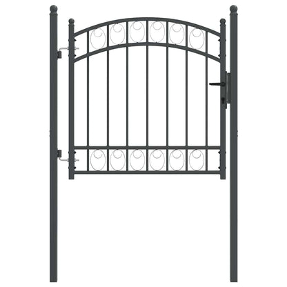 Hekpoort met slot Grijs 100 x 100 cm Poedergecoat staal