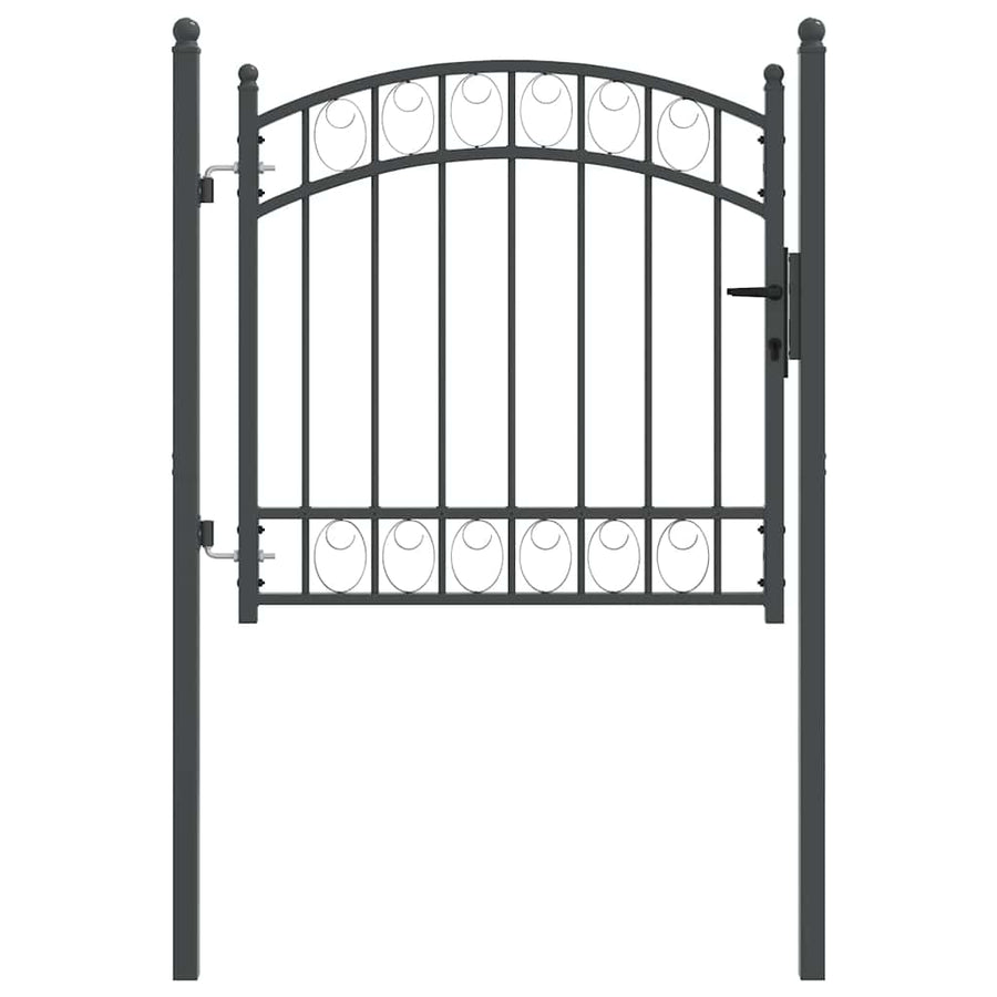 Hekpoort met slot Grijs 100 x 100 cm Poedergecoat staal