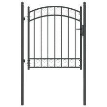 Hekpoort met slot Grijs 125 x 100 cm Poedergecoat staal