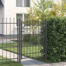 Hekpoort met slot Grijs 170 x 100 cm Poedergecoat staal